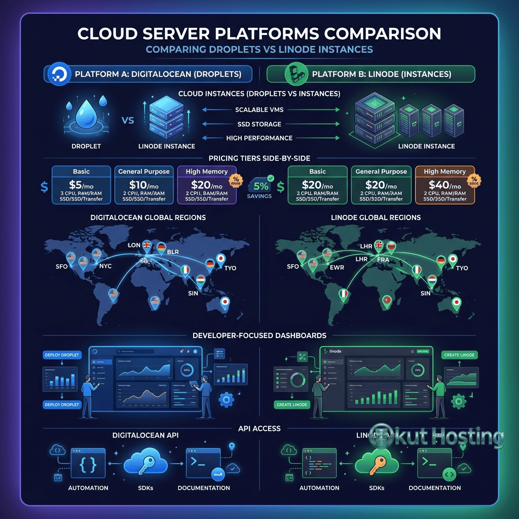 DigitalOcean vs Linode - Cloud Server Platform Comparison - Featured Image